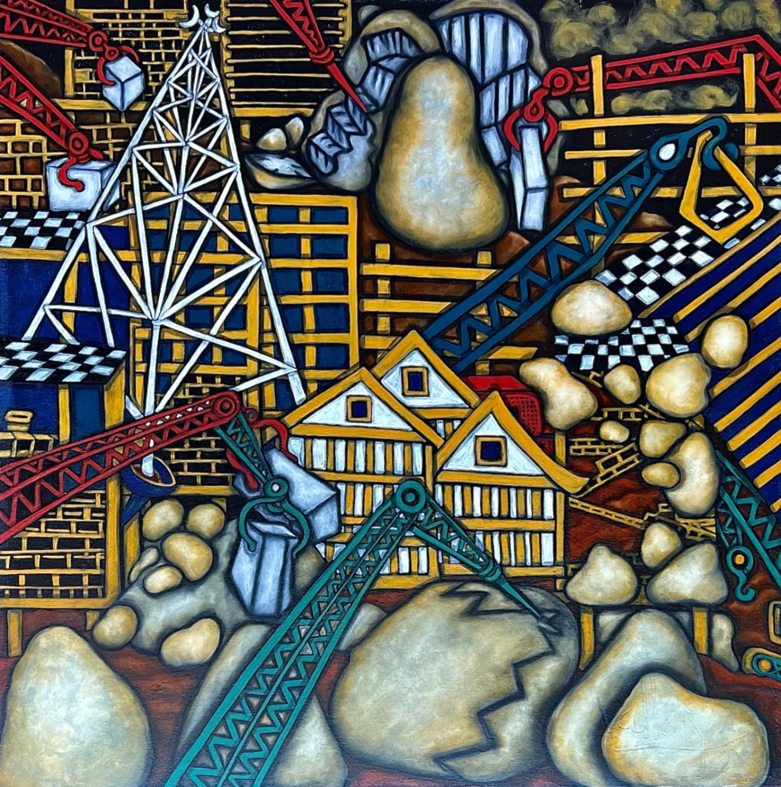 Construction cranes by Vallery Puri