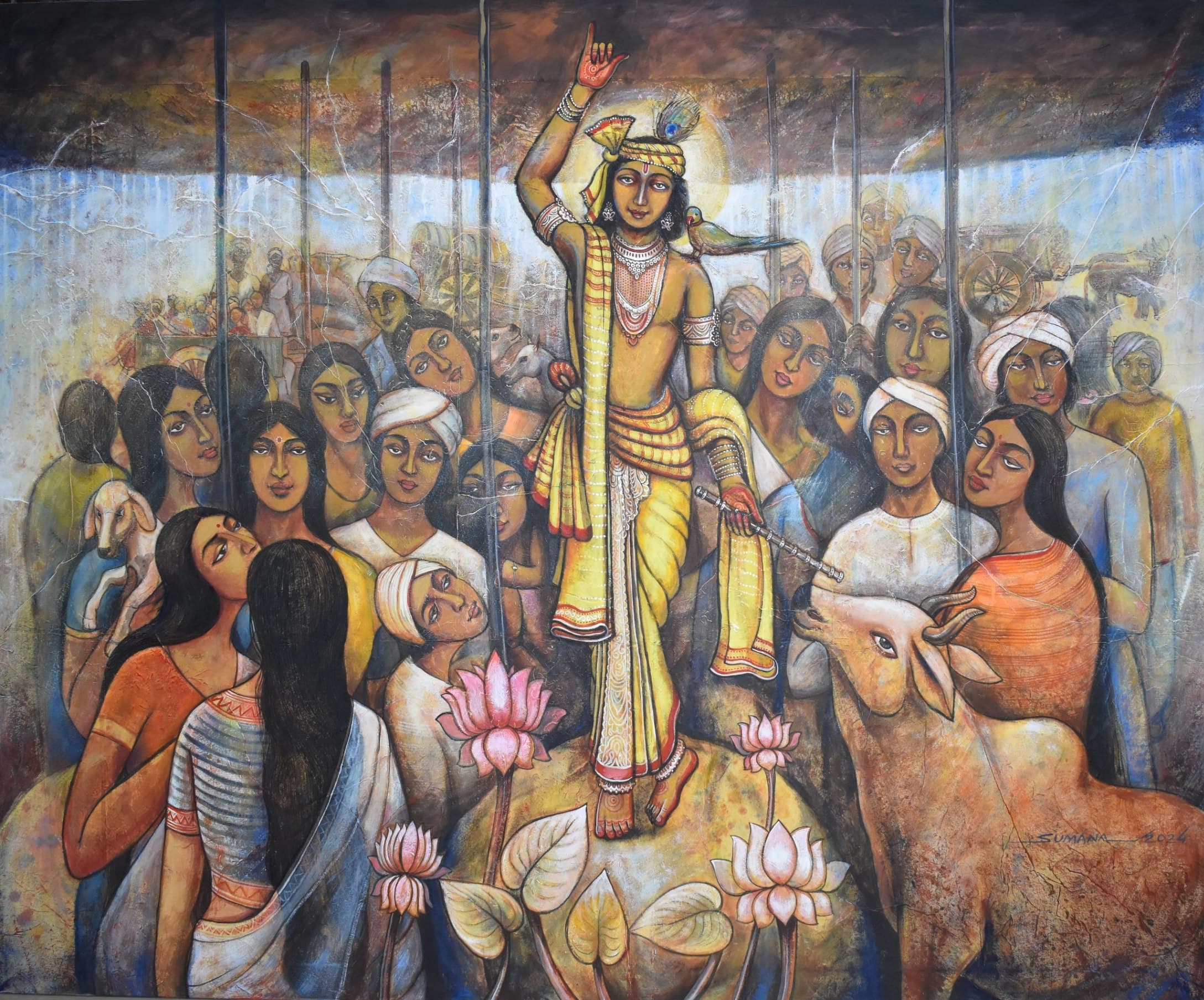 Govardhan Dharan Leela by Sumana Dey