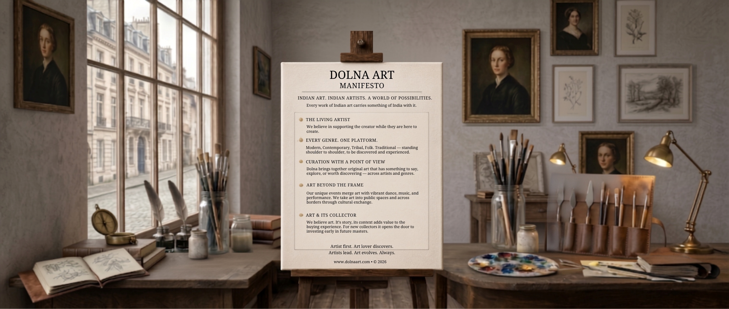 Dolna Art Manifesto - Indian Art. Indian Artists. A World of Possibilities.